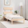 Bed Frame Solid Wood 100x200 cm Colour natural Size 100 x 200 cm 