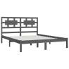 Grey Solid Wood Pine Bed Frame 160x200 cm - Hipomarket