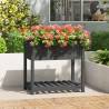 Planter with Shelf Grey 82.5x54x81 cm Solid Wood Pine Colour grey Size 82.5 x 54 x 81 cm Quantity in Package 1 