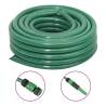 Garden Hose with Fitting Set - 100m PVC Green Hose