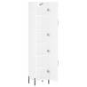 Highboard High Gloss White 34.5x34x180 cm - Stylish Storage