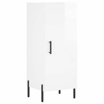 Highboard High Gloss White 34.5x34x180 cm - Stylish Storage