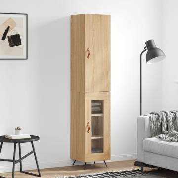 Stylish Highboard Sonoma Oak - 34.5x34x180 cm - Durable Design