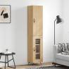 Highboard Sonoma Oak 34.5x34x180 cm Engineered Wood Colour sonoma oak Quantity in Package 1 Model 1 glass door 