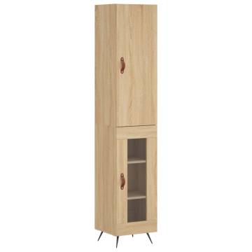 Stylish Highboard Sonoma Oak - 34.5x34x180 cm - Durable Design