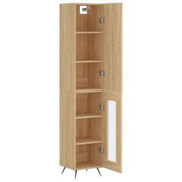 Stylish Highboard Sonoma Oak - 34.5x34x180 cm - Durable Design