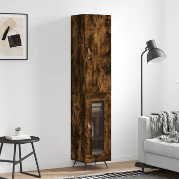 Highboard Smoked Oak - Stylish Storage Solution | Hipomarket