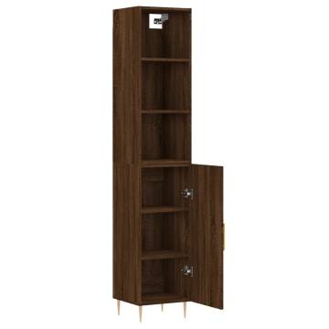 Stylish Highboard Brown Oak | Engineered Wood 180 cm