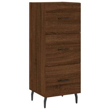 Stylish Highboard Brown Oak - 34.5x34x180 cm Engineered Wood