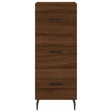 Stylish Highboard Brown Oak - 34.5x34x180 cm Engineered Wood