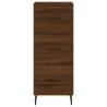 Stylish Highboard Brown Oak - 34.5x34x180 cm Engineered Wood