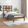 Bed Frame Honey Brown Solid Wood Pine 100x200 cm Colour honey brown Size 100 x 200 cm 