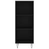 Stylish Highboard Black | 34.5x32.5x180 cm Engineered Wood