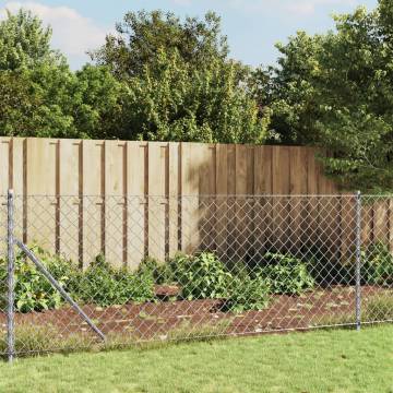 Chain Link Fence Silver 1x25 m - Durable & Versatile