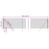 Chain Link Fence Silver 1x25 m - Durable & Versatile