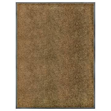 Doormat Washable Brown 90x120 cm - Durable & Non-slip