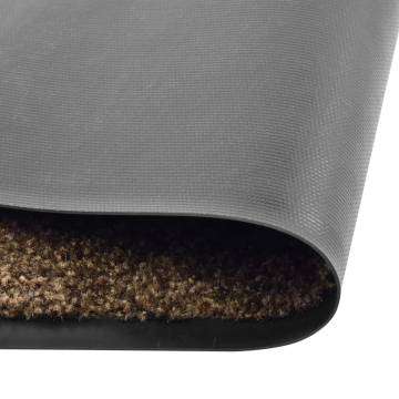 Doormat Washable Brown 90x120 cm - Durable & Non-slip