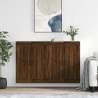 Elegant Wall Mounted Cabinets - 2 pcs Brown Oak | HipoMarket