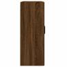 Elegant Wall Mounted Cabinets - 2 pcs Brown Oak | HipoMarket