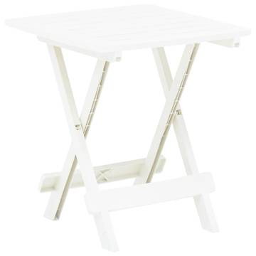 Folding Garden Table White 45x43x50 cm | HipoMarket