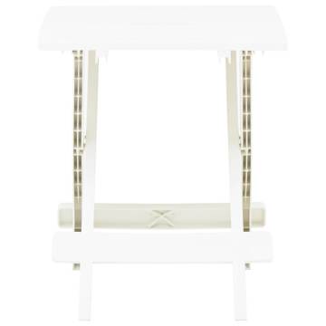 Folding Garden Table White 45x43x50 cm | HipoMarket