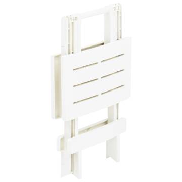 Folding Garden Table White 45x43x50 cm | HipoMarket