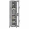 Stylish Highboard Concrete Grey - Engineered Wood 180 cm