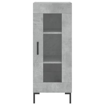 Stylish Highboard Concrete Grey - Engineered Wood 180 cm