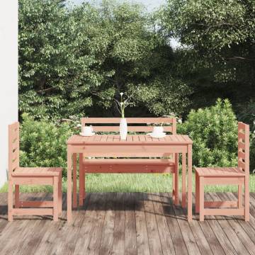 4 Piece Solid Wood Garden Dining Set - Douglas | HipoMarket