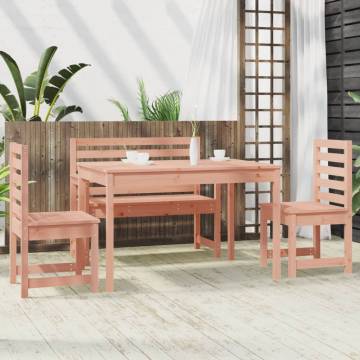 4 Piece Solid Wood Garden Dining Set - Douglas | HipoMarket