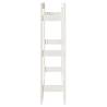 Firewood Rack White 80x25x100 cm - Solid Pine Wood