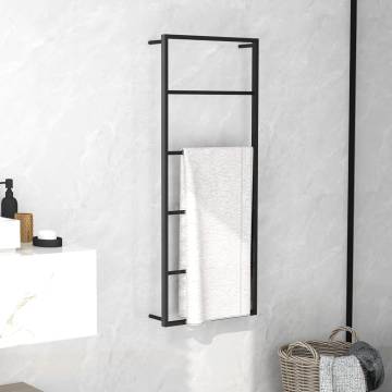 Towel Rack Black 45x10x115 cm Steel - Stylish Bathroom Storage