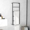 Towel Rack Black 45x10x115 cm Steel Colour black Size 45 x 10 x 115 cm 