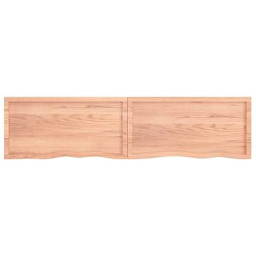 Light Brown Solid Wood Bathroom Countertop | 200x50cm