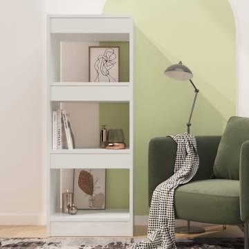 High Gloss White Book Cabinet & Room Divider - 40x30x103 cm