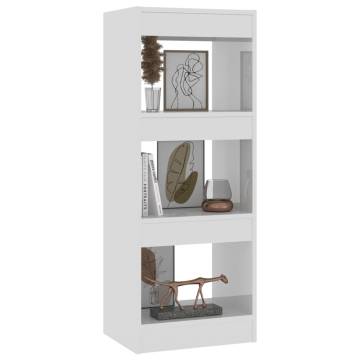 High Gloss White Book Cabinet & Room Divider - 40x30x103 cm