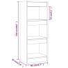 High Gloss White Book Cabinet & Room Divider - 40x30x103 cm