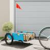 Bike Trailer Blue Oxford Fabric and Iron Colour blue Size 135 x 68 x 38.5 cm 