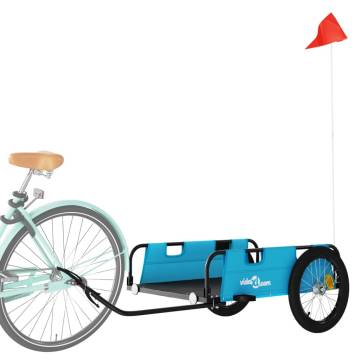 Durable Bike Trailer - Blue Oxford Fabric & Iron Construction