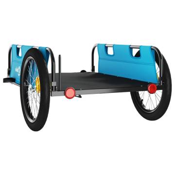 Durable Bike Trailer - Blue Oxford Fabric & Iron Construction