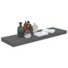 Floating Wall Shelf High Gloss Grey - Stylish Display | HipoMarket