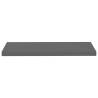 Floating Wall Shelf High Gloss Grey - Stylish Display | HipoMarket