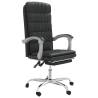 Reclining Office Chair - Black Faux Leather Comfort & Style