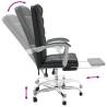 Reclining Office Chair - Black Faux Leather Comfort & Style