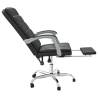 Reclining Office Chair - Black Faux Leather Comfort & Style