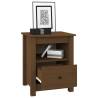 Honey Brown Bedside Cabinets - Solid Pine Wood, 2 pcs