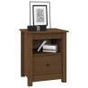 Honey Brown Bedside Cabinets - Solid Pine Wood, 2 pcs