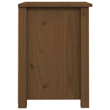 Honey Brown Bedside Cabinets - Solid Pine Wood, 2 pcs