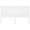 Elegant White Bed Headboard - Solid Pine Wood 166x4x100 cm