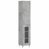 Stylish Highboard in Concrete Grey - Durable Engineered Wood